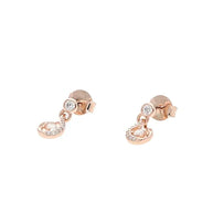 Rose Petal Drop Earrings in 92.5 Silver