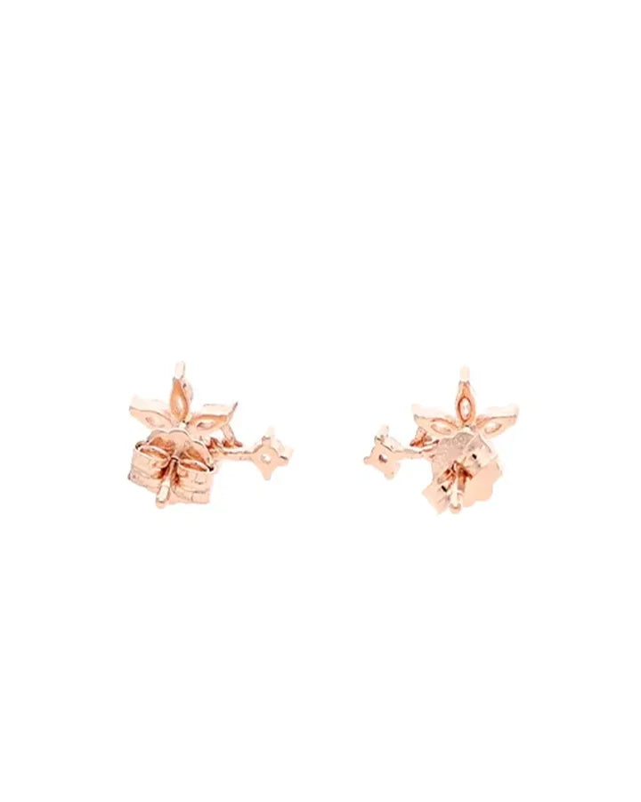 Rose Blossom Drop Earrings in 92.5 Silver