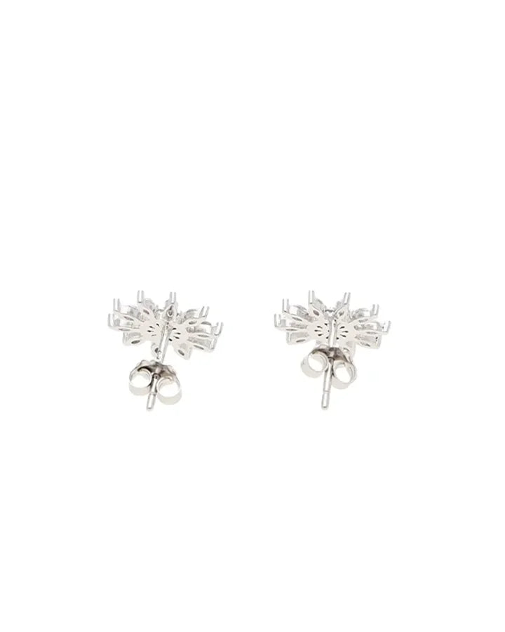 Crystal Bloom Studs in 92.5 Silver