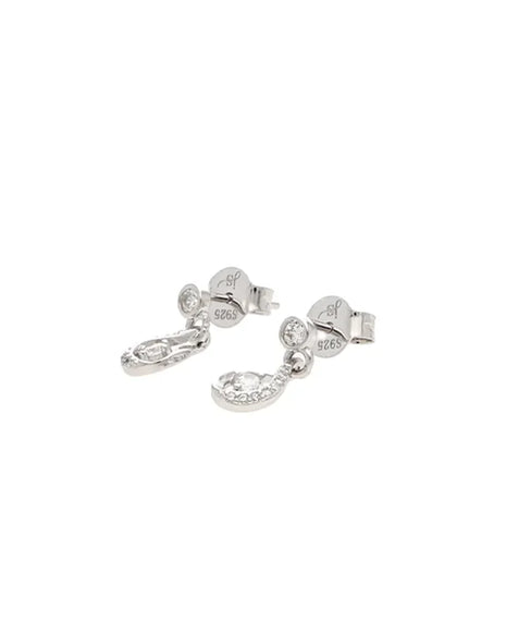 Crystal Petal Drop Earrings in 92.5 Silver