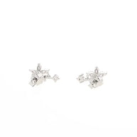Crystal Blossom Drop Earrings in 92.5 Silver