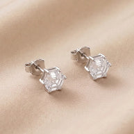 Luna Solitaire Studs in 92.5 Silver