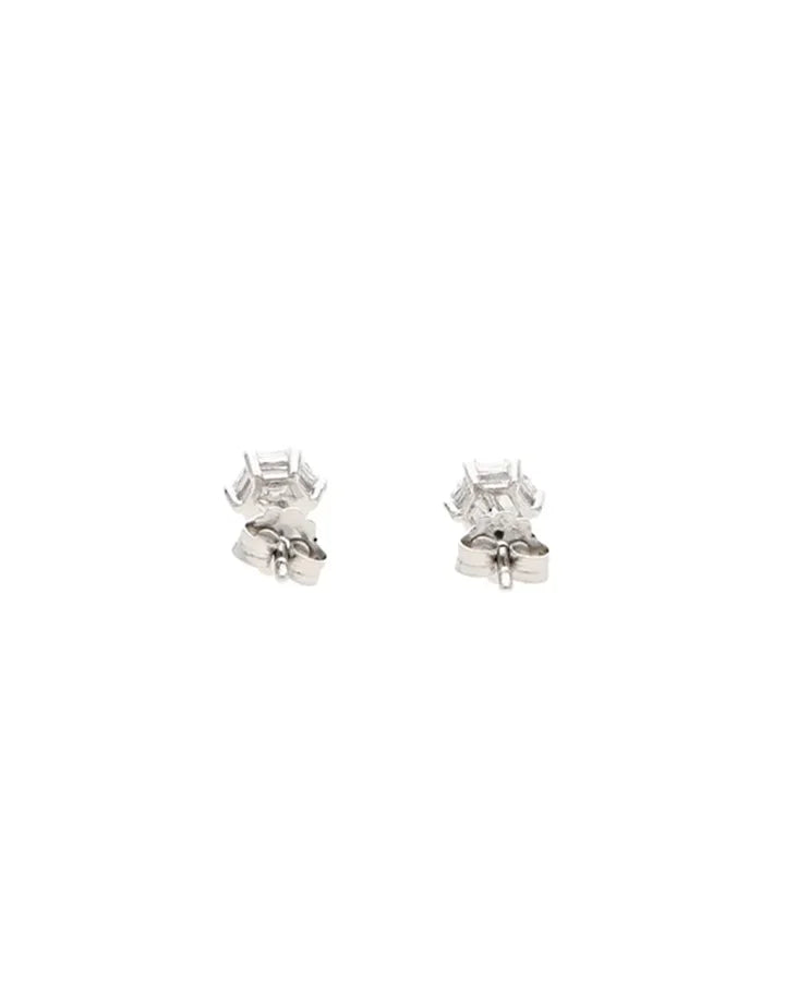 Luna Solitaire Studs in 92.5 Silver