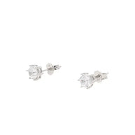 Luna Solitaire Studs in 92.5 Silver