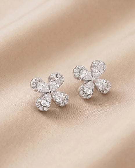 Celeste Solitaire Studs in 92.5 Silver