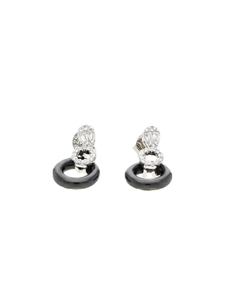 Midnight Noir Drop Earrings in 92.5 Silver