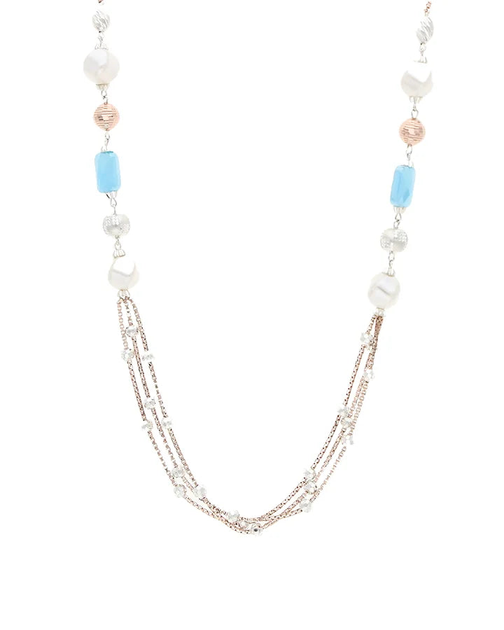 Azure Luxe Layer Necklace in 92.5 Silver