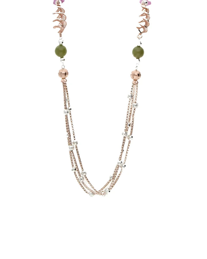 Garden Bloom Layer Necklace in 92.5 Silver