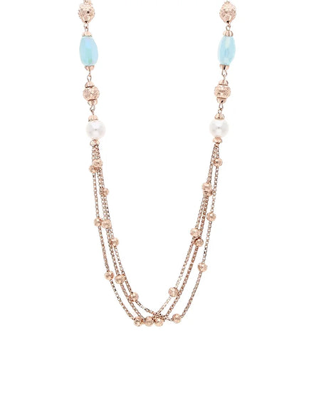 Sapphire Veil Layer Necklace in 92.5 Silver