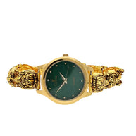 Lakshmi Emerald Peacock Watch in 92.5 Silver