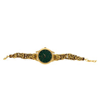 Lakshmi Emerald Peacock Watch in 92.5 Silver