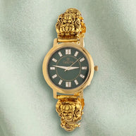 Lakshmi Emerald Watch in 92.5 Silver