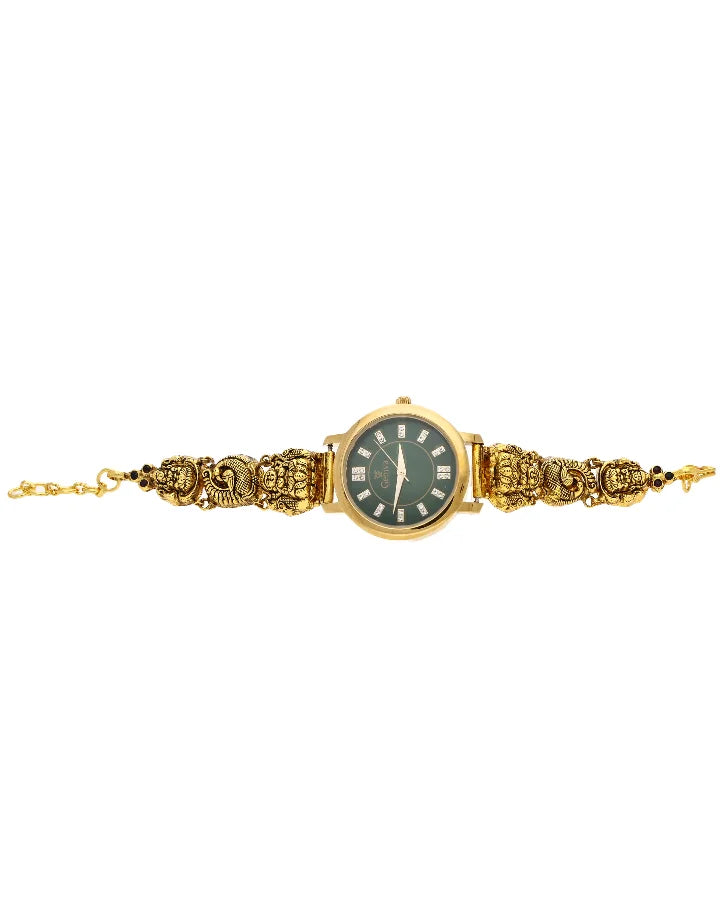 Lakshmi Emerald Watch in 92.5 Silver