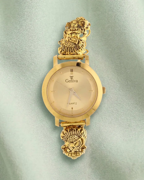 Lakshmi Golden Aura Watch in 92.5 Silver