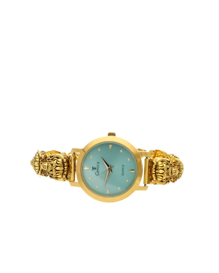 Lakshmi Teal Harmony Watch in 92.5 Silver