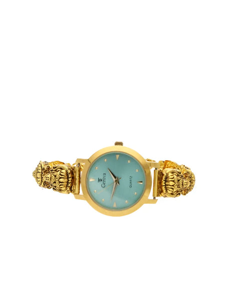 Lakshmi Teal Harmony Watch in 92.5 Silver