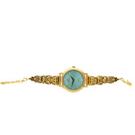 Lakshmi Teal Harmony Watch in 92.5 Silver