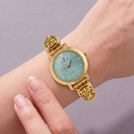 Lakshmi Teal Harmony Watch in 92.5 Silver