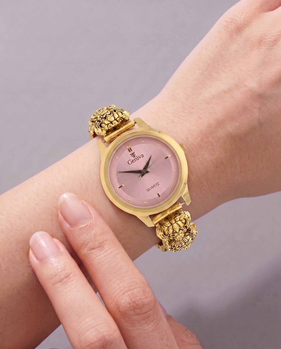 Lakshmi Blush Elegance Watch in 92.5 Silver