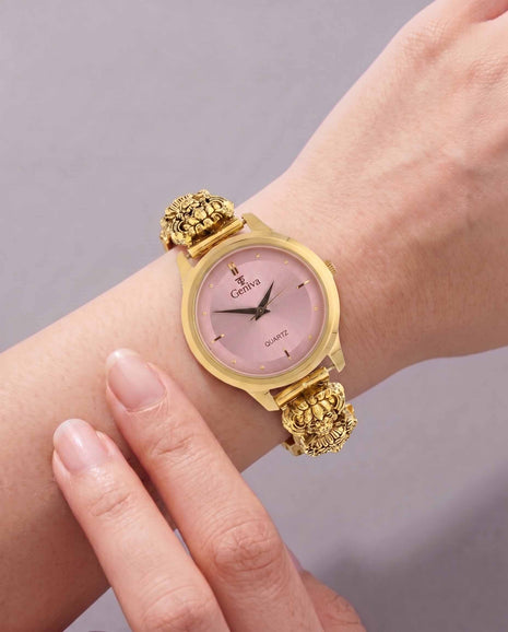 Lakshmi Blush Elegance Watch in 92.5 Silver