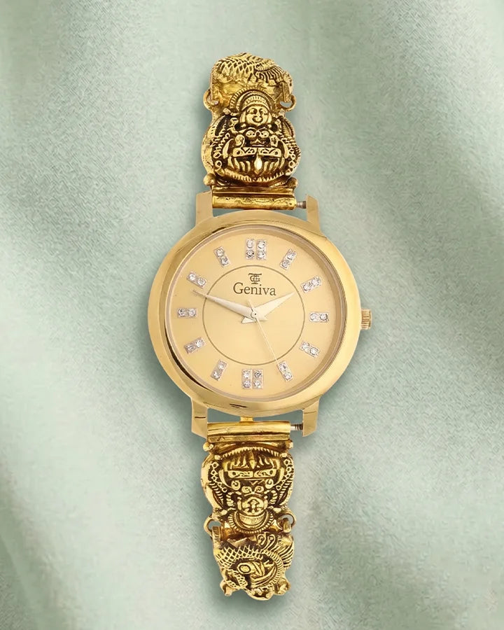 Lakshmi Golden Glory Watch in 92.5 Silver