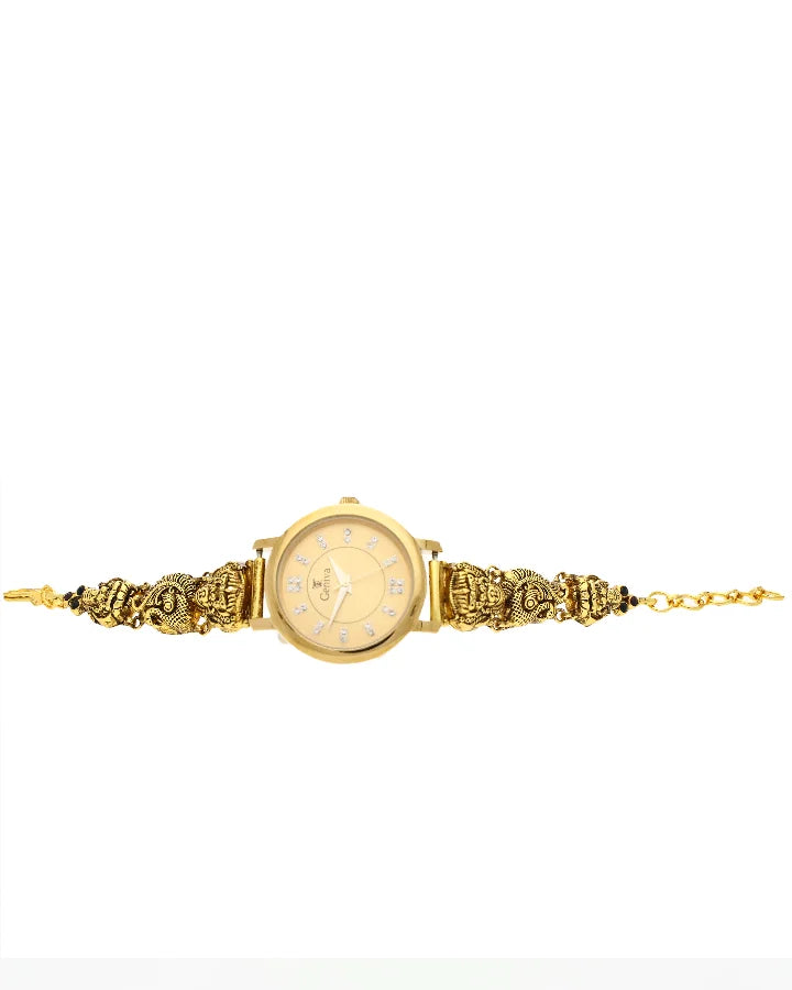 Lakshmi Golden Glory Watch in 92.5 Silver
