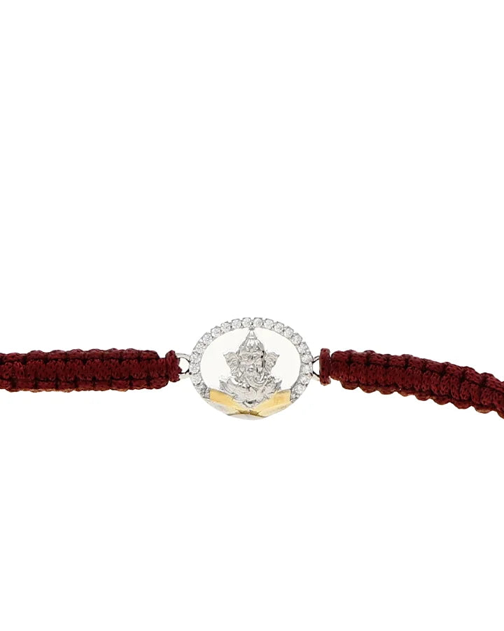 Ganesha Rakhi in 92.5 Silver