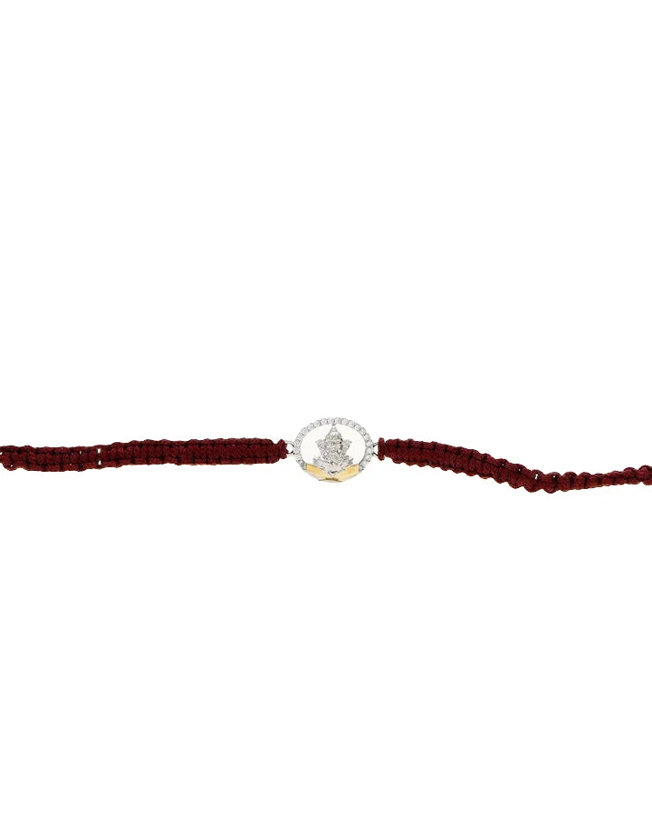 Ganesha Rakhi in 92.5 Silver