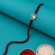 Ganesha Rakhi in 92.5 Silver