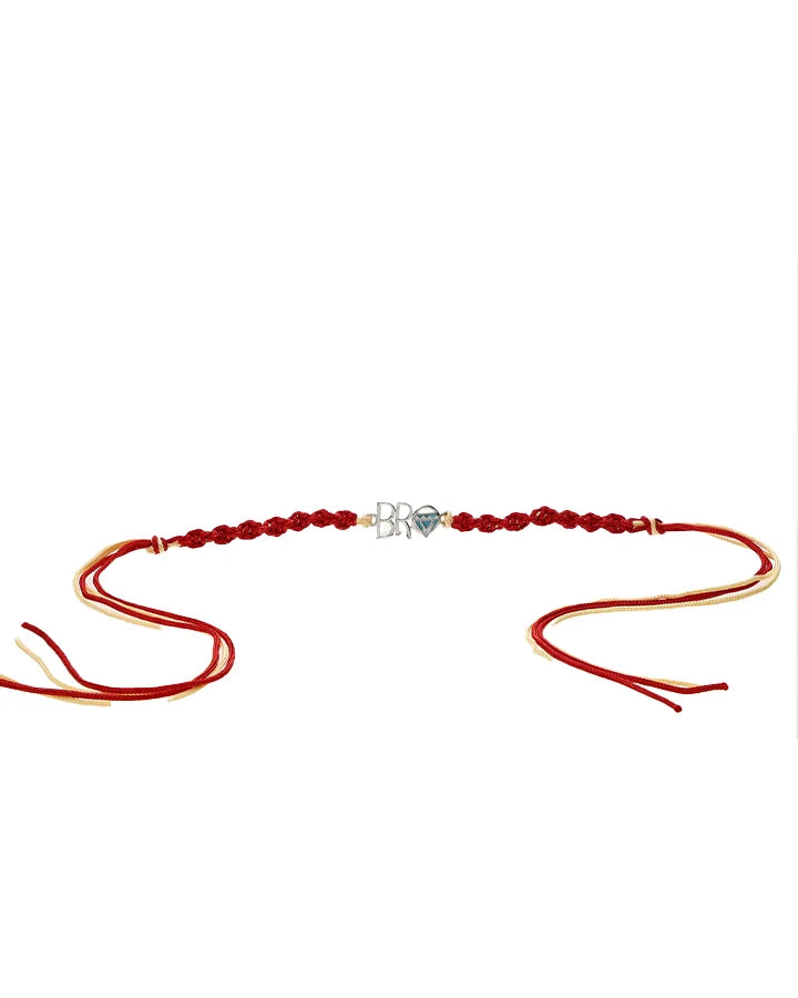 Bro Diamond Rakhi in 92.5 Silver