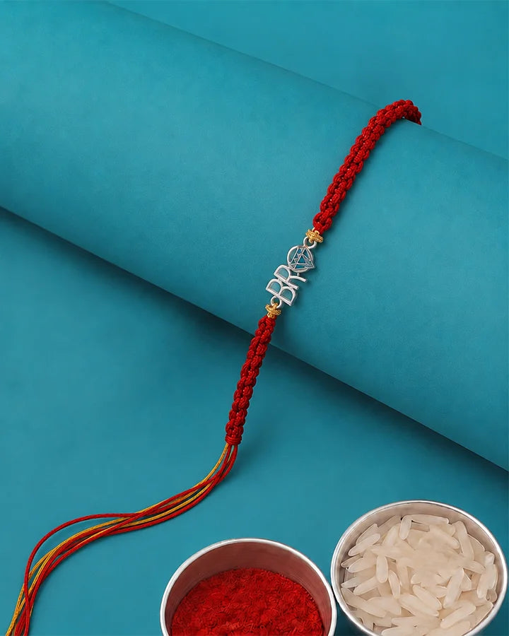 Bro Diamond Rakhi in 92.5 Silver