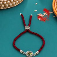 Ram Stone Rakhi in 92.5 Silver