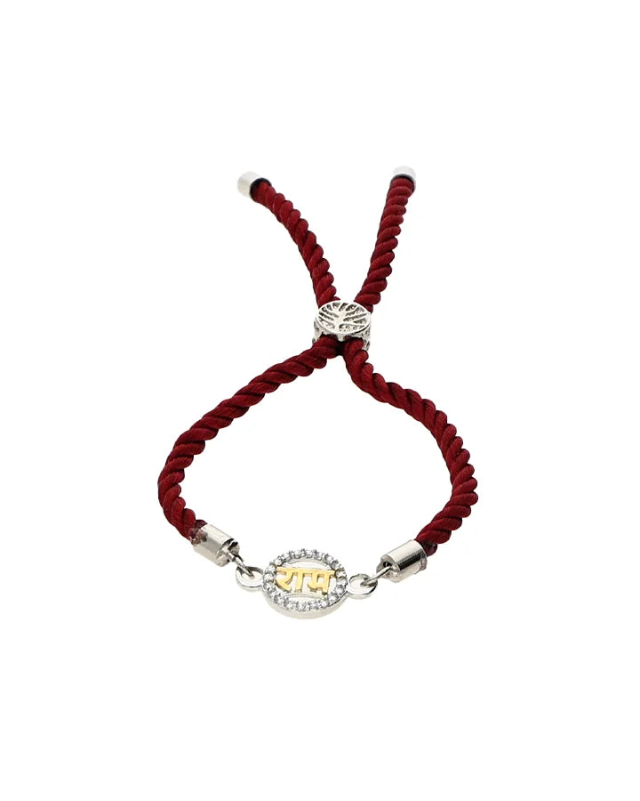 Ram Stone Rakhi in 92.5 Silver