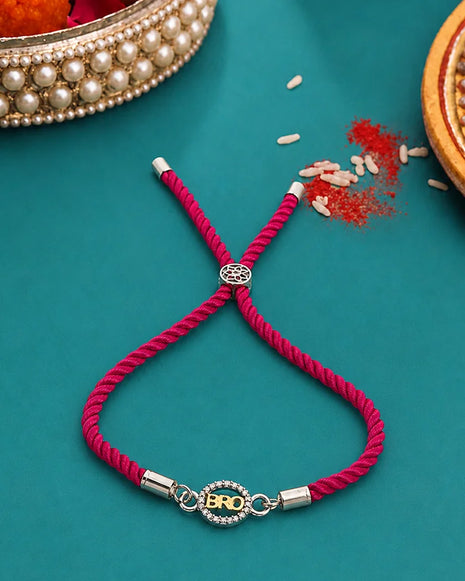 Bro Stone Rakhi in 92.5 Silver