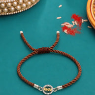 Bhai Stone Rakhi in 92.5 Silver