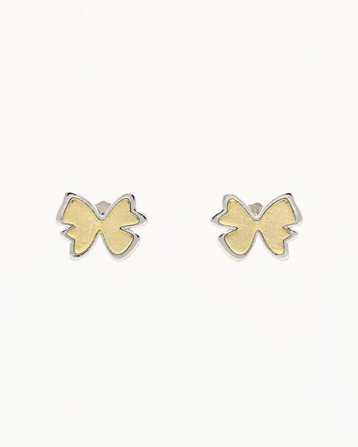 Golden Butterfly Studs in 92.5 Silver