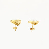 Heart Halo Dome Studs in 92.5 Silver