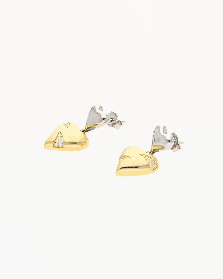 Golden Triangle Dangles in 92.5 Silver