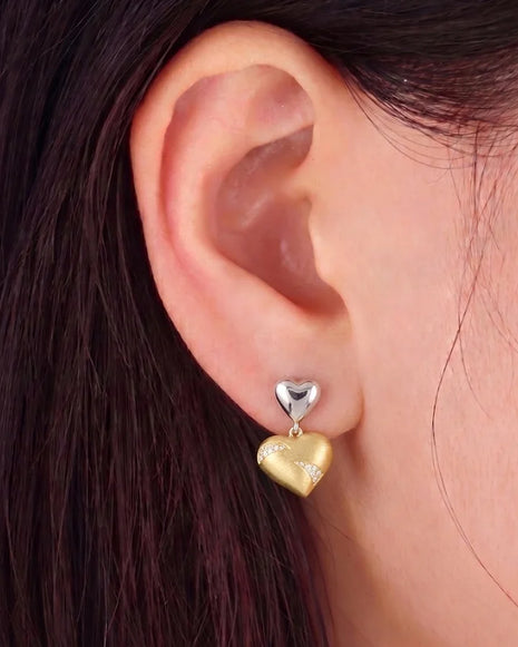 Golden Triangle Dangles in 92.5 Silver