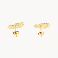 Golden Outline Heart Studs in 92.5 Silver