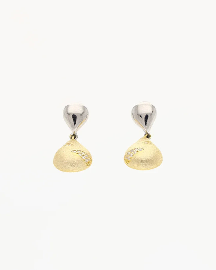 Golden Pearl Grace Drops in 92.5 Silver