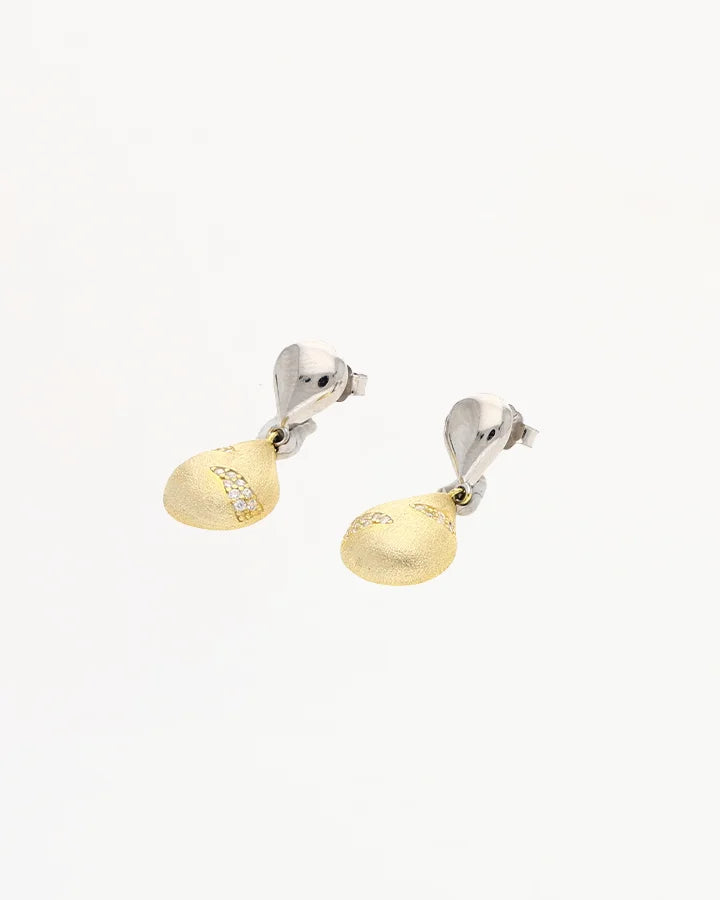 Golden Pearl Grace Drops in 92.5 Silver
