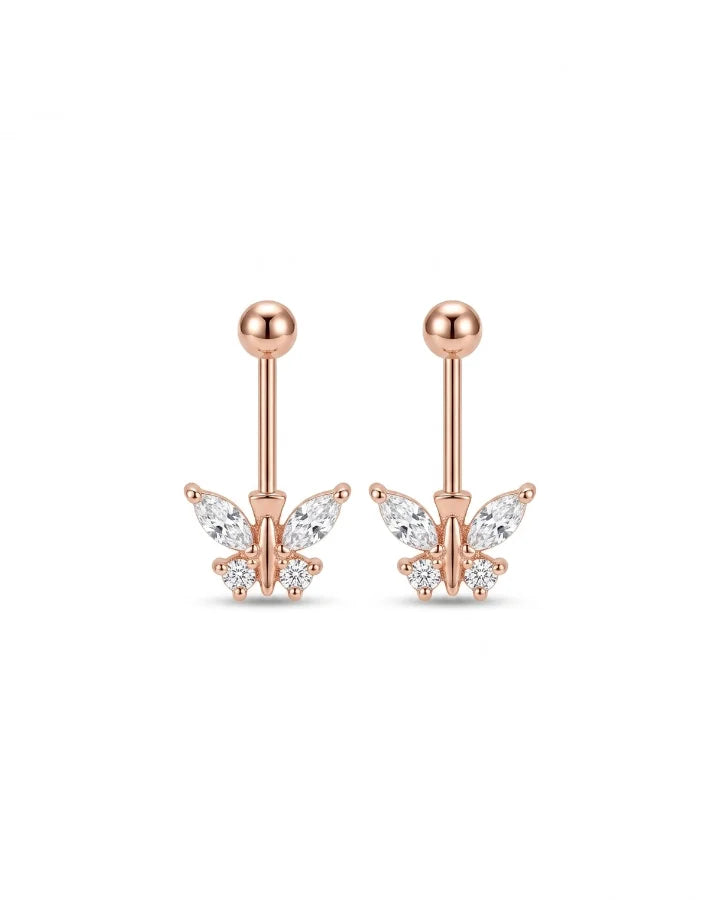 Rose Butterfly Bugdi in 92.5 Silver