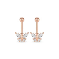 Rose Butterfly Bugdi in 92.5 Silver