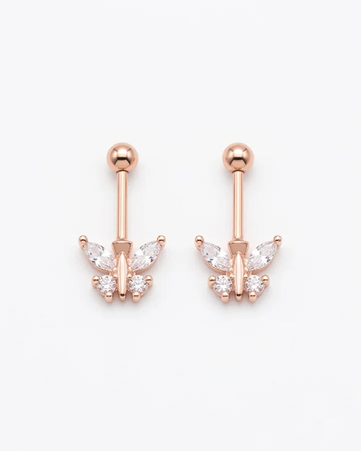 Rose Butterfly Bugdi in 92.5 Silver