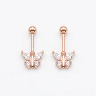 Rose Butterfly Bugdi in 92.5 Silver