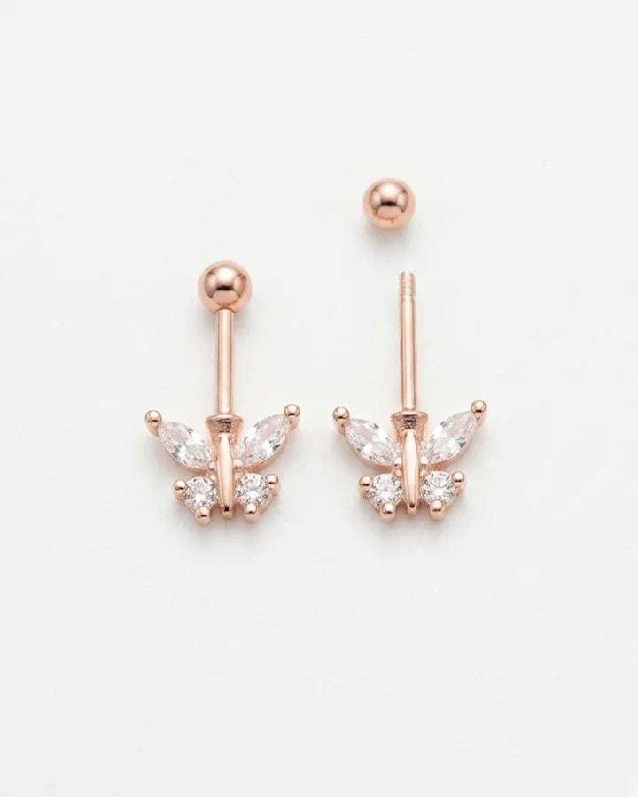 Rose Butterfly Bugdi in 92.5 Silver