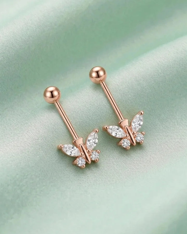 Rose Butterfly Bugdi in 92.5 Silver
