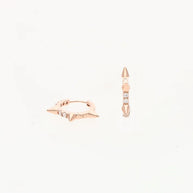 Rose Spoke Hoop Earrings in 92.5 Silver