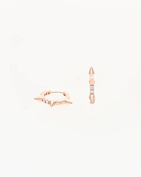 Rose Spoke Hoop Earrings in 92.5 Silver